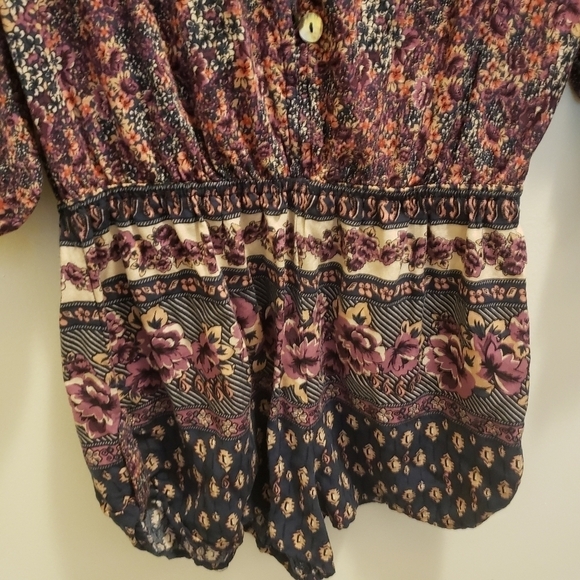 Mimi Chica Floral Print Boho Romper Size Medium - Picture 6 of 14
